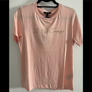 NWT FRYE Tee Silver Pink Size M